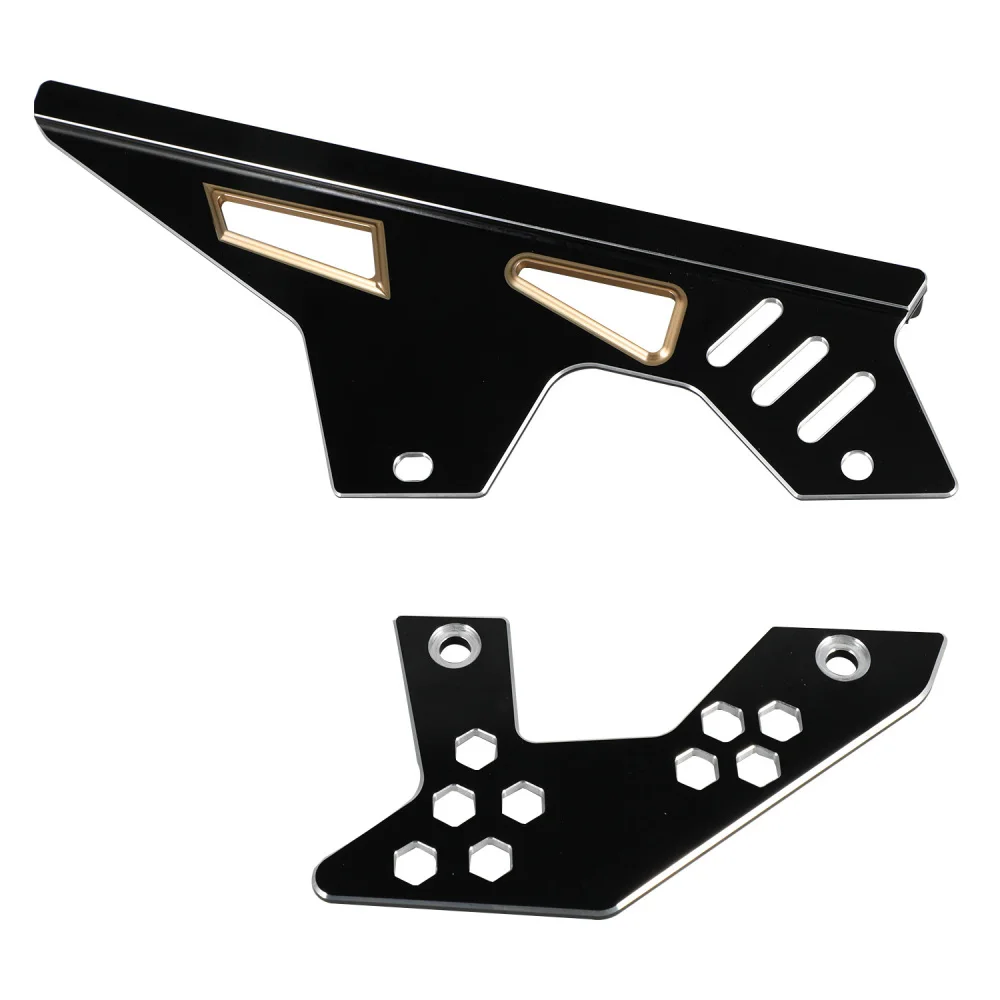 Accessoires de moto, couvre-chaîne supérieur et inférieur, processus CNC, aluminium 6061, finition de surface noire pour Ultra Bee