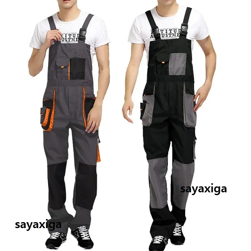 Calças de trabalho para jardineiras overol hombre Macacão De Carga Homens Multi-Bolso Streetwear Trabalho Joggers Macacão Masculino Uniformes de Trabalho roupas masculina uniforme de tarbalho batas