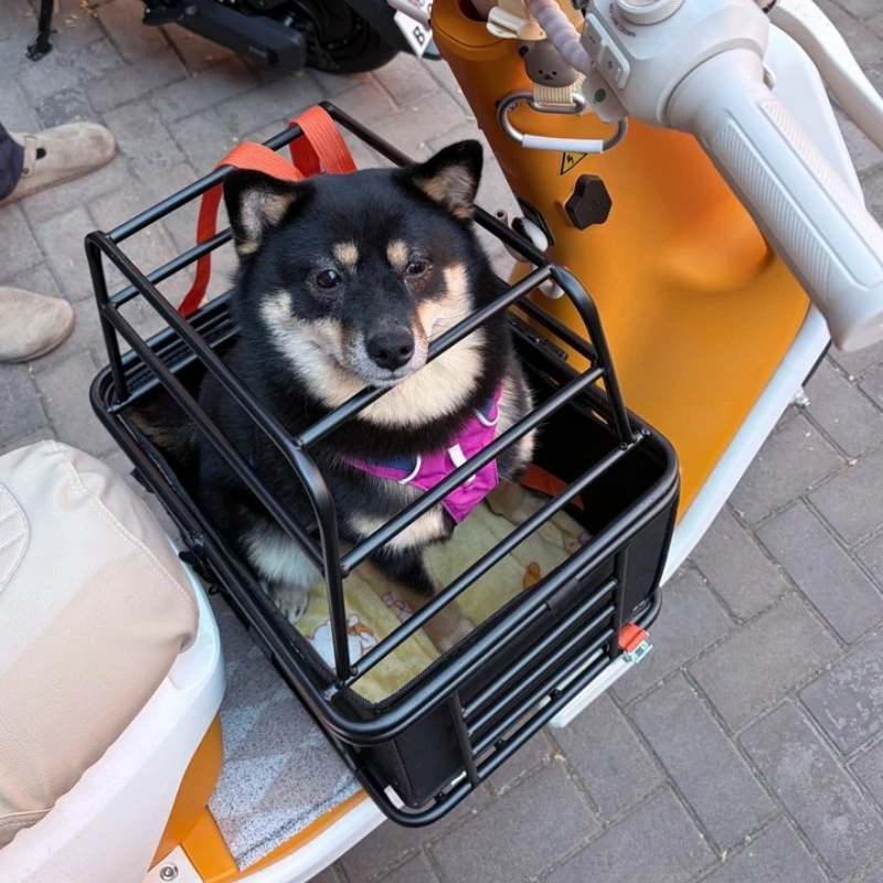 Electric Scooter Dog Basket for Bike Motorbike Pet Carrier for Back Seat Motorcycle Cat Crate Bicycle Front Mounted Dogs Carrier - view 4