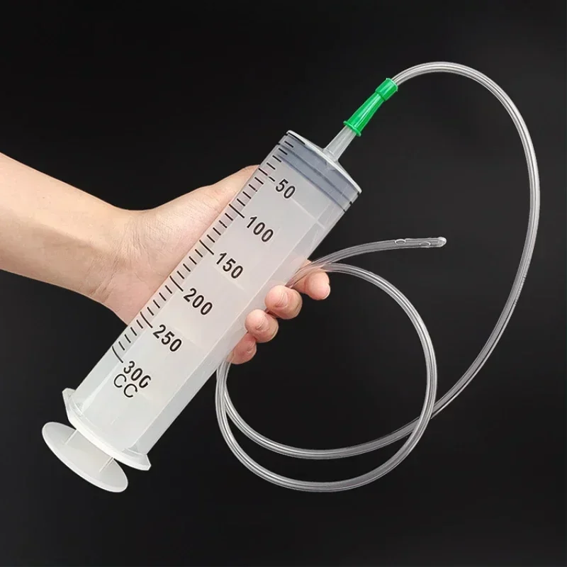 100ml-500ml Large Capacity Syringes Device with Catheter Flushing and Extraction Hose Pet Feeding Measuring Pump Big Syringe
