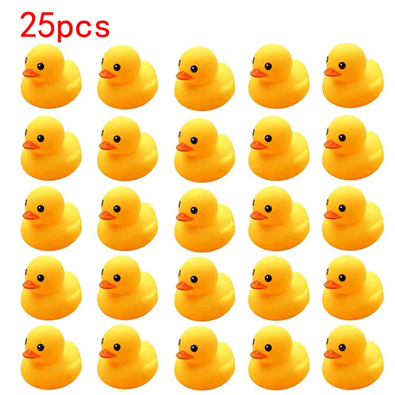 Yellow Rubber Ducks, 10/20/25/30pcs Preschool Bath Toys Bathtub Floating Squeaky Duckies Gift for Baby Shower Infants Kids