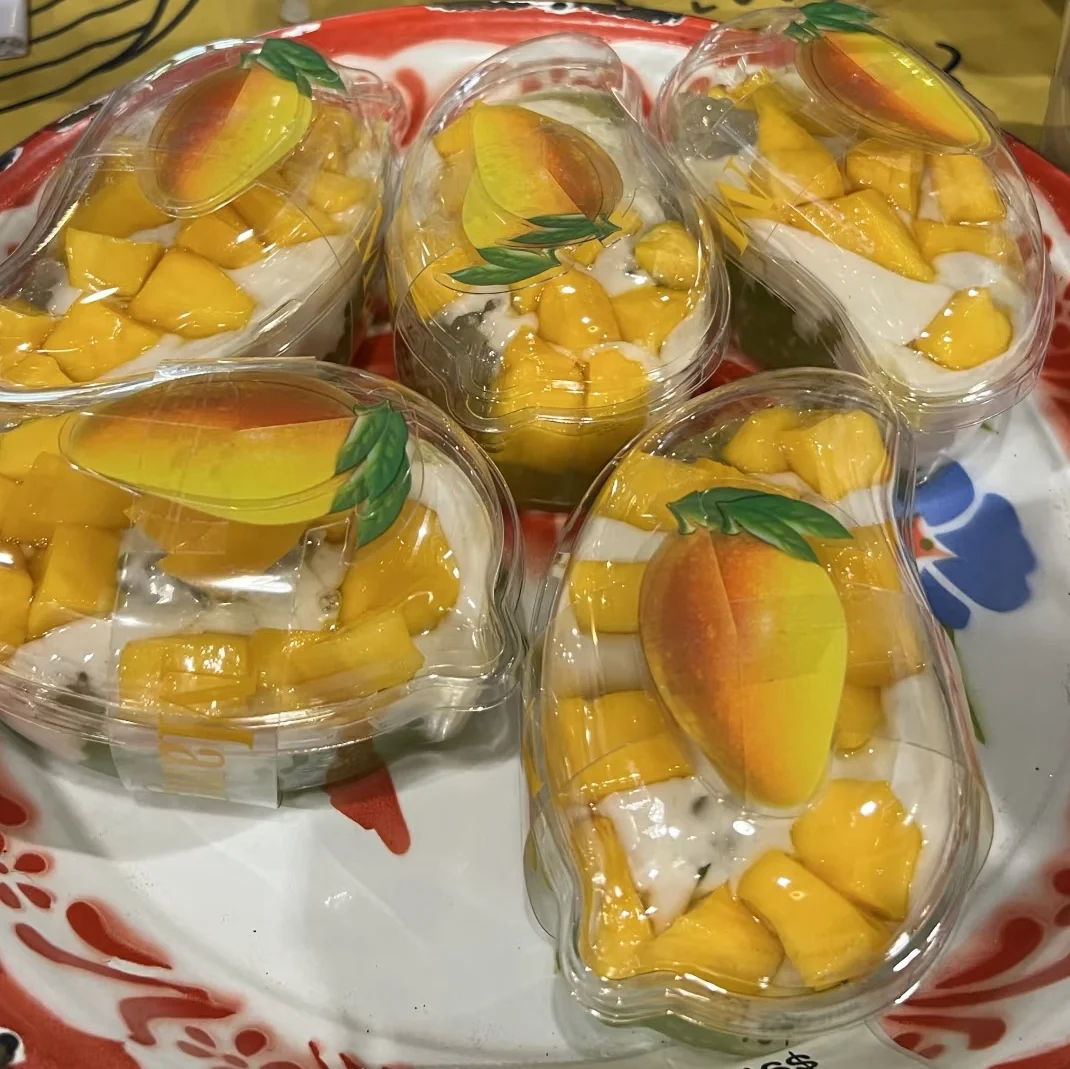 Mango Mousse Cake Packaging Box Pastry Packaging Transparent Mango Shaped Cake Box DIY Baking Supplies Pastries Container