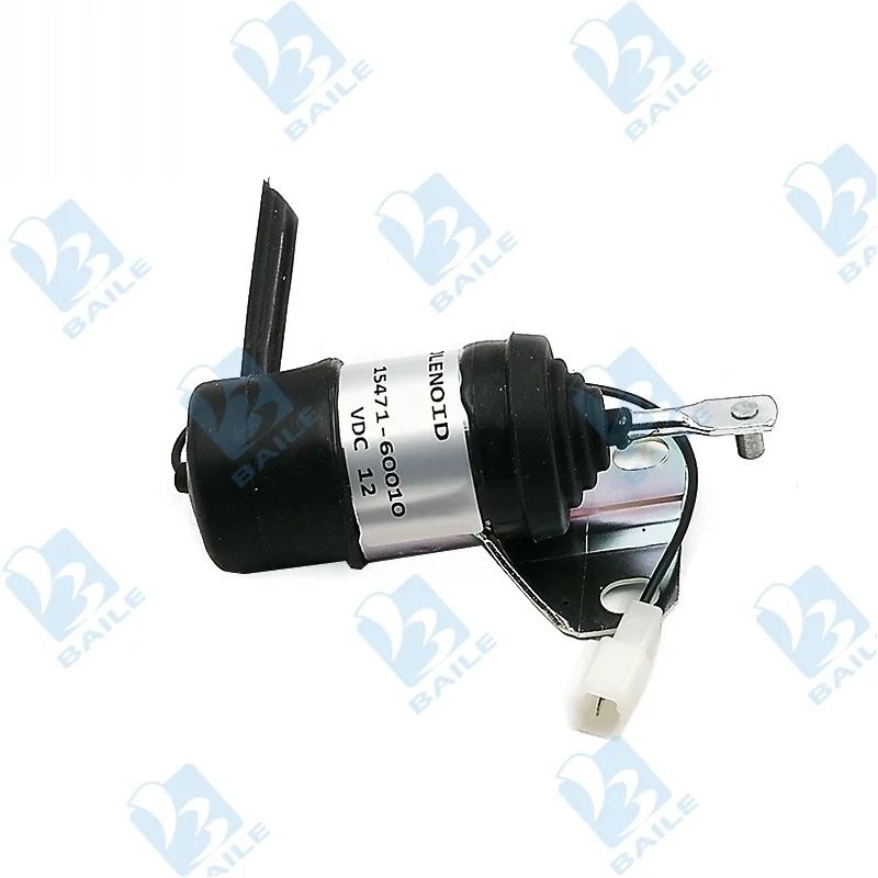 Solenoide de apagado de combustible 15471-60010 para Kubota 052600-1000 15471-60013 R400B generador de piezas de Tractor motor de solenoide de parada de 12V