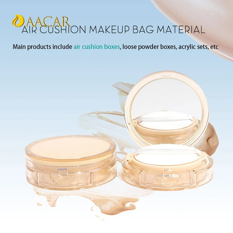 Fashion Empty Portable Plastic Powder Box Loose Powder Pot With Sieve Mirror Cosmetic Sifter Loose Jar Travel Makeup Container