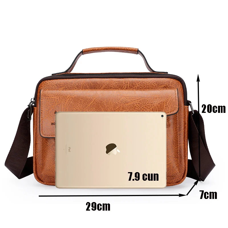 New Men PU Crossbody Shoulder Messenger Bags Man Cross Body Bag Casual Multi Function Portable Male Bags Business Bags For Men