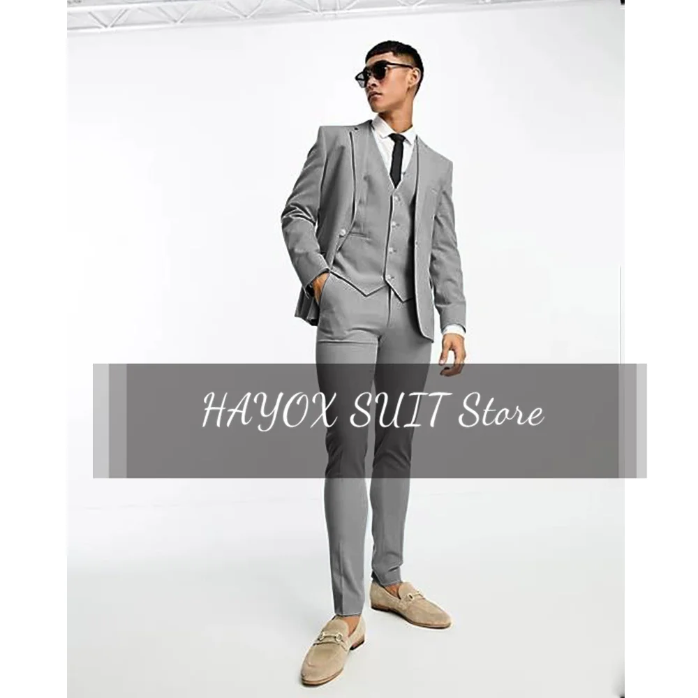 Men Suits Three Piece Suit Full Men's Suits Casual Commuting Groom Wedding Dress Slim Fashion · Single Breasted Suit Elegant Man