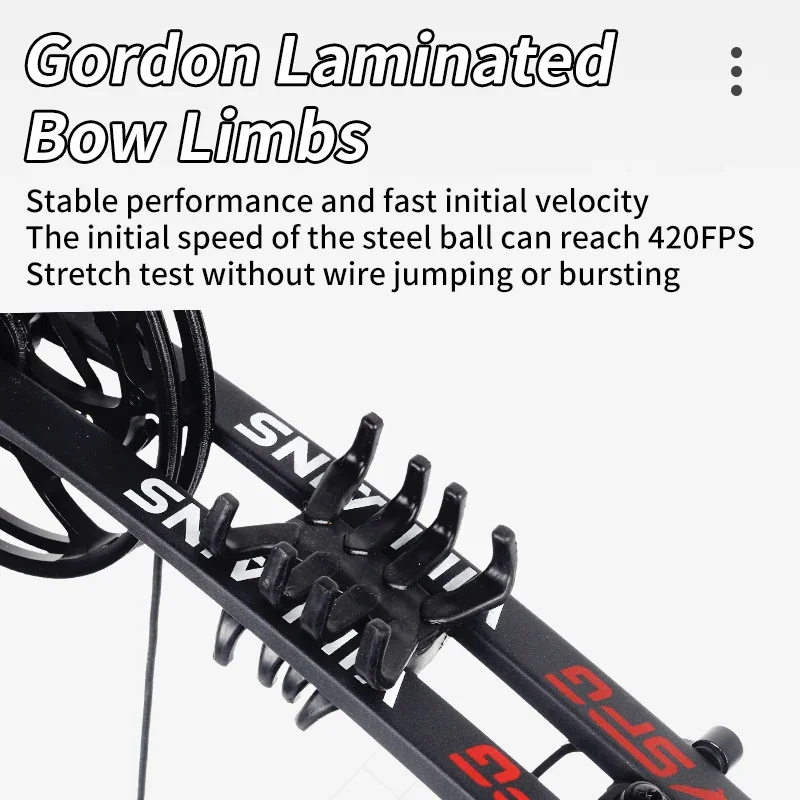 SPG Steel Ball Compound Bow And Arrow Set Left And Right Hand Dual Purpose Bow Kit Archery Outdoors Hunting Shooting Equipment