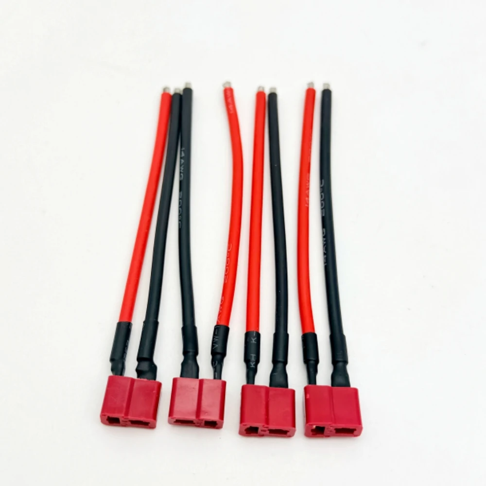 4 Stück Deans T-Stecker (männlich/weiblich) mit 14AWG weichem Silikondraht für RC Lipo Akku – Erweiterungskabel im Großhandel – Detail 5
