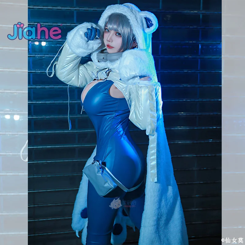 لعبة NIKKE: آلهة النصر Neve أزياء تنكرية بذلة جلدية ضيقة معطف قبعة الهالوين كرنفال الحلو موحدة Neve مجموعة