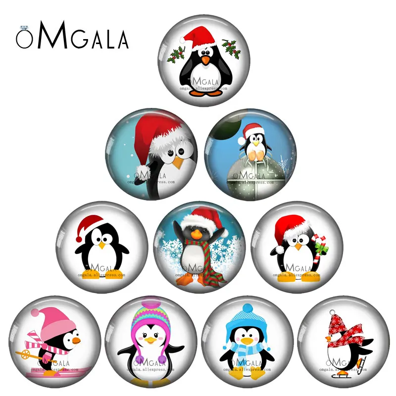 

Прекрасный мультфильм, рождественские лыжи, пингвины, узоры 12 мм/18 мм/20 мм/25 мм, круглые фото, стеклянный кабошон, демо, плоская задняя часть, выводы