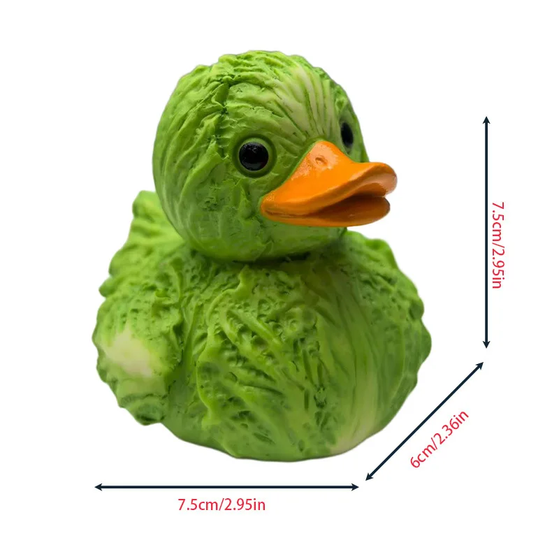 Adorable Cabbage Duck Figurine - Whimsical Vegetable Art, Creative Home Decor, Fun Gift for Animal & Garden Lovers