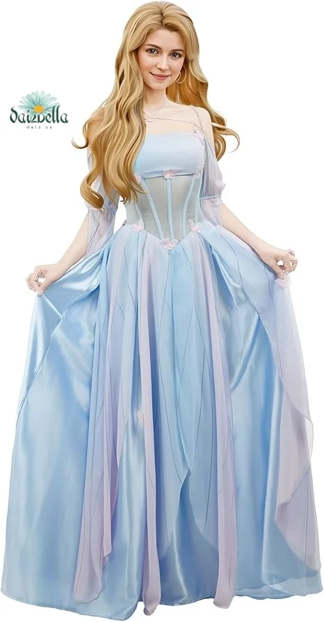 DAIZBELLA  Women Renaissance Dress Vintage Medieval Costume Outfit Butterfly Fairy Style Cosplay Costume