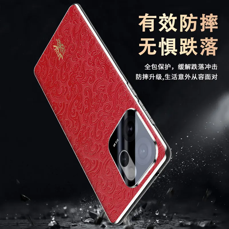 PC تصفيح + الإغاثة النقش الجلود الغطاء الخلفي ل ممن لهم Reno15 Reno14 Reno13 Reno12 Reno11 Reno10 Pro + حافظة هاتف مقاومة للصدمات