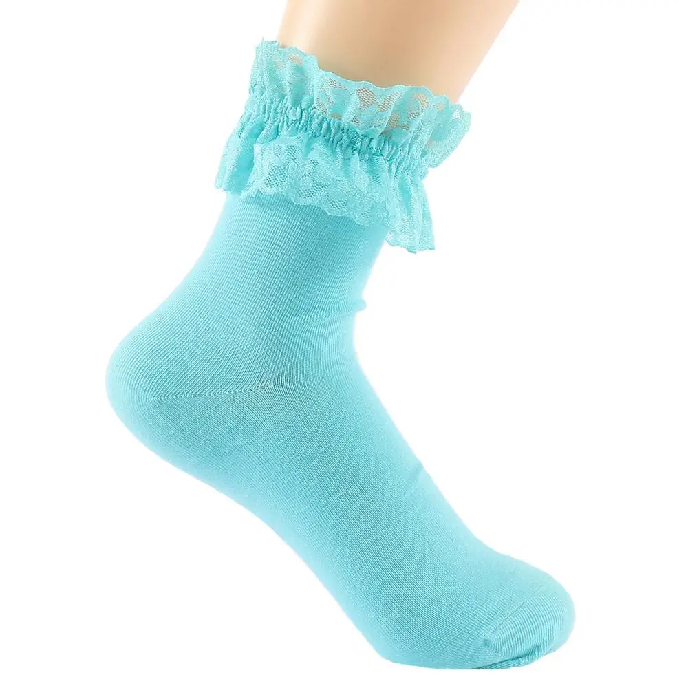 Cotton Frilly Ruffle Ankle Socks Short Sock Socks Boat Socks