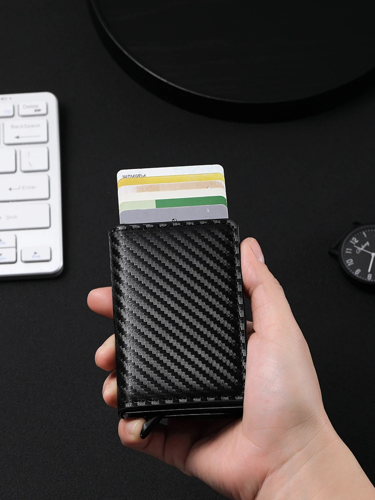 high-end-anti-theft-rfid-automatic-credit-card-holder-aluminum-alloy-men's-multi-card-slot-wallet-card-case-business-ol-style