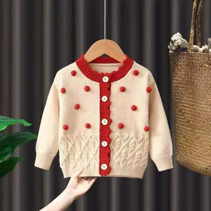 

Baby KnitwearGirls Knitwear Cardigan Spring & Fall New Baby Girl Knitwear Girl Outwear Kidsren's Outer 80-130CM