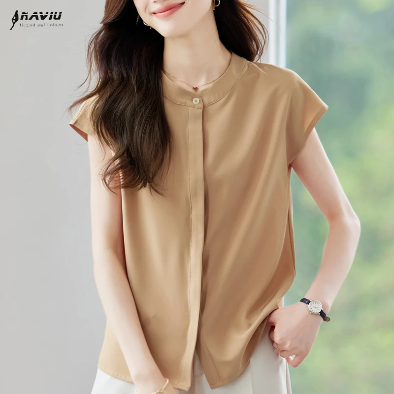 

Naviu, новая модная рубашка с коротким рукавом, женские официальные блузки, офисные женские летние топы, рабочая одежда