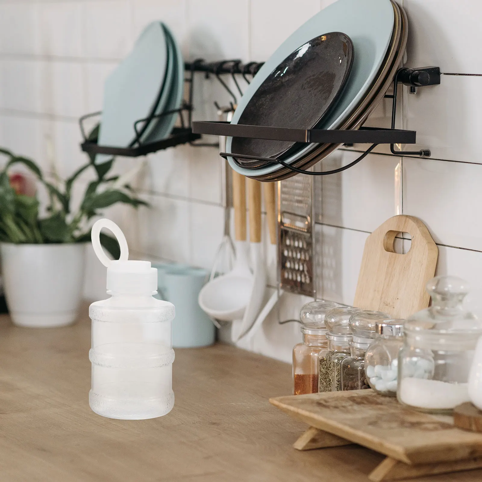 

10Pcs Clear Plastic Juice Bottles Mini Bucket Shape Caps Handle Portable Drink Containers for Outdoor Party Travel