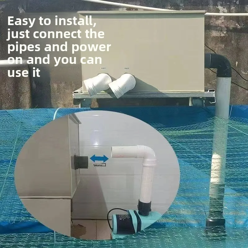 Drum microfilter fish pond filtration equipment small filter aquaculture koi automatic backwashing large box