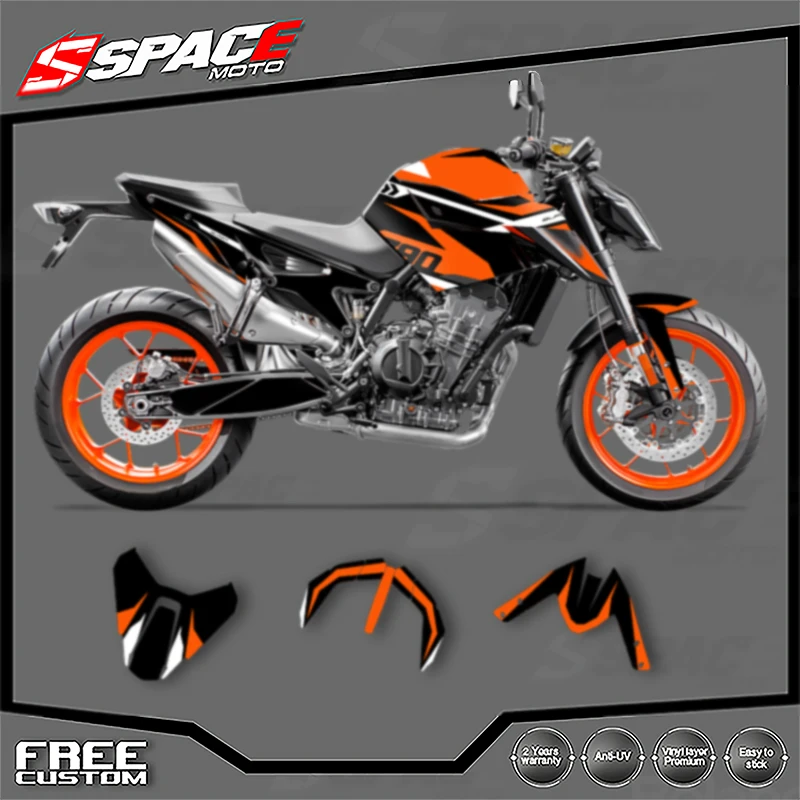 الفضاء مخصص للدراجات النارية الرسومات ل KTM 2018 2019 2020 2021 DUKE 18-21 DUKE 790 890 ملصقات مصورة أطقم 003