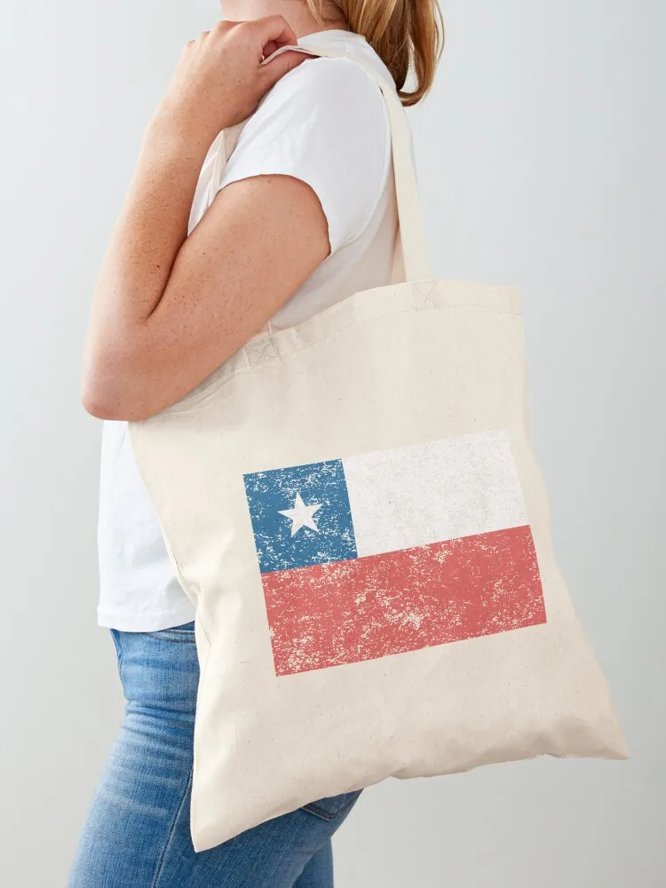 

Chile Flag Tote Bag Custom bag tote bag university reusable shopping bags Gift