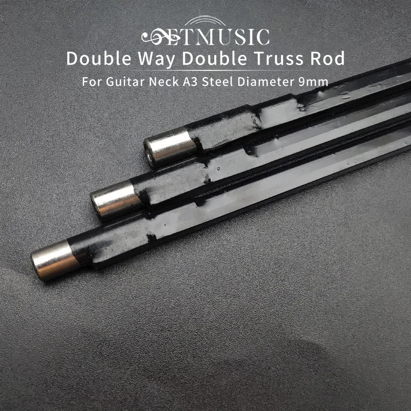 10Pcs Double Course Way Guitar Truss Rod Inner Diameter 9mm Steel A3 380mm 370mm 420mm 430mm 440mm