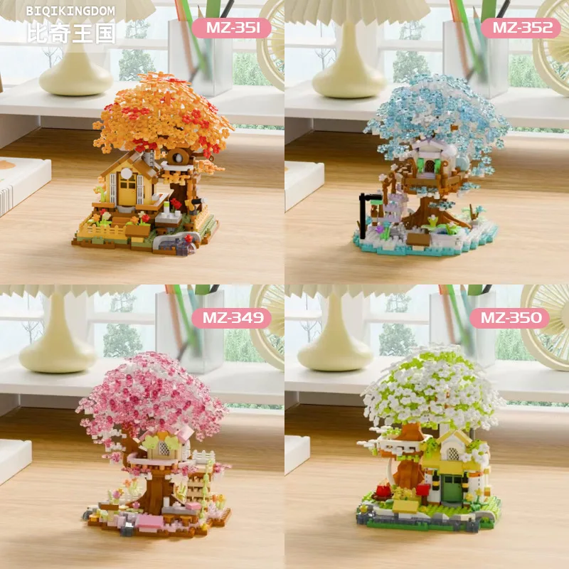 Fiori Albero Moc Costruttore Set Micro Building Blocks Fai da te Bambini Puzzle Assemblare Giocattoli Ragazze Modello Mattoni Set per bambini Kit Giocattolo