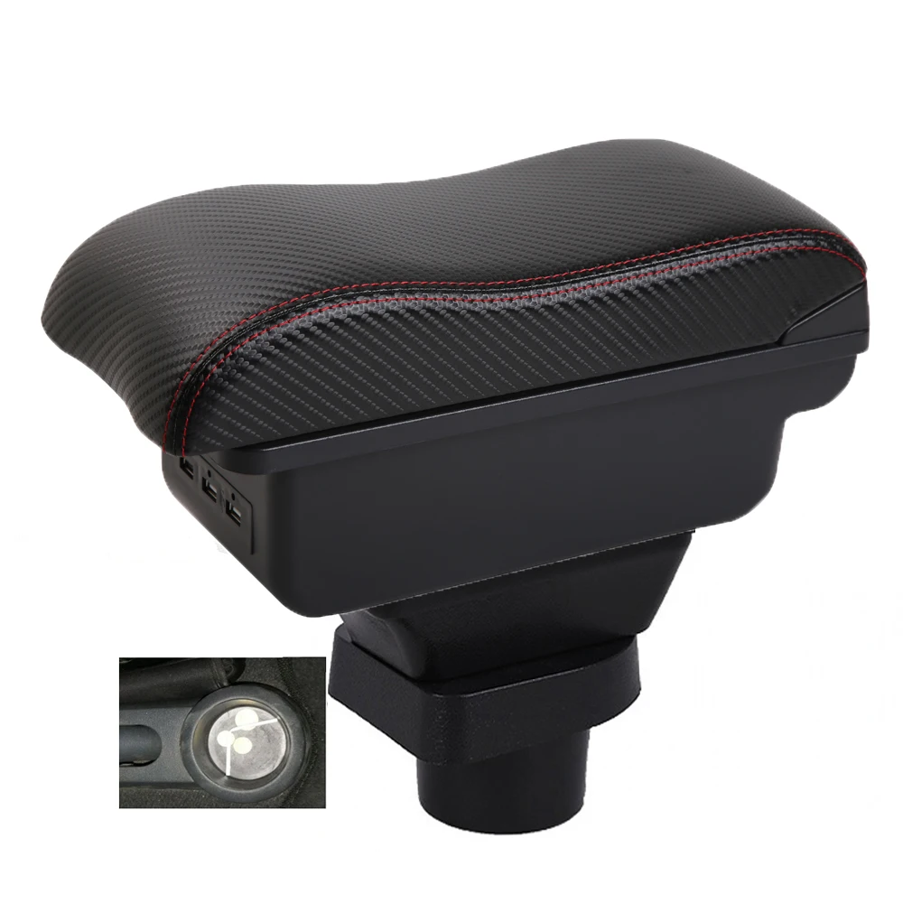Armrest Box Central Console Storage Box with Driver Side Elbow Support for Mitsubishi colt Interior Accessory