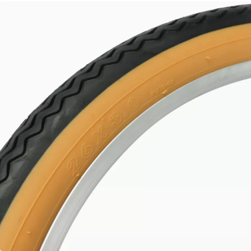 Retro Genuine Bicycle Rubber Wanda Tire, Oxford Yellow Tire, 26*3.0