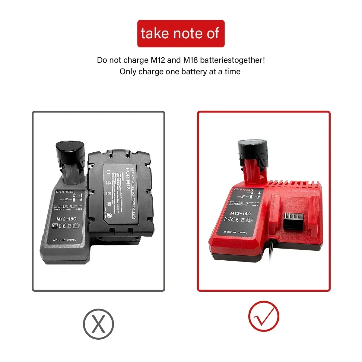 Imagem -05 - para Milwaukee M1218 N14-18 Ferramenta Porta Dupla Multi-tensão Li-ion Bateria M12 M18 Eua ue Plug Substituição 12v-18v 3a Carregador Rápido