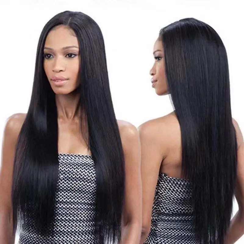 

Synthetic Long Straight Lace Front Wig Black Color 13x2.5 Lace Frontal Wigs For Women 26” High Temperature Fiber Wig