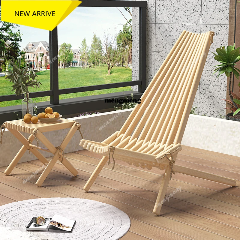 

M138 Wooden Balcony Folding Chair Garden Recliner Relaxing Sun Loungers Folding Chair Patio Backrest Silla Playa Outdoor Furnitu