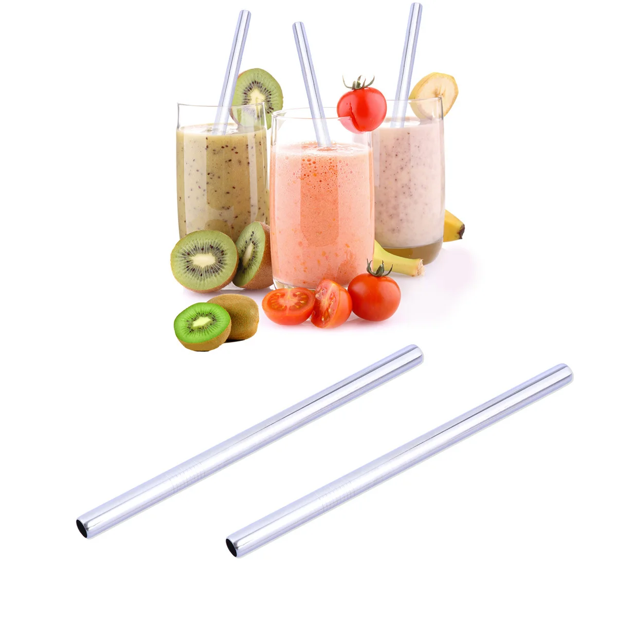 

1 .5X1.2Cm Stainless Steel Drinking Reusable Straight Straw For Tumblers Corrosion Resistant Bpa Free Metal Straw Kitchen