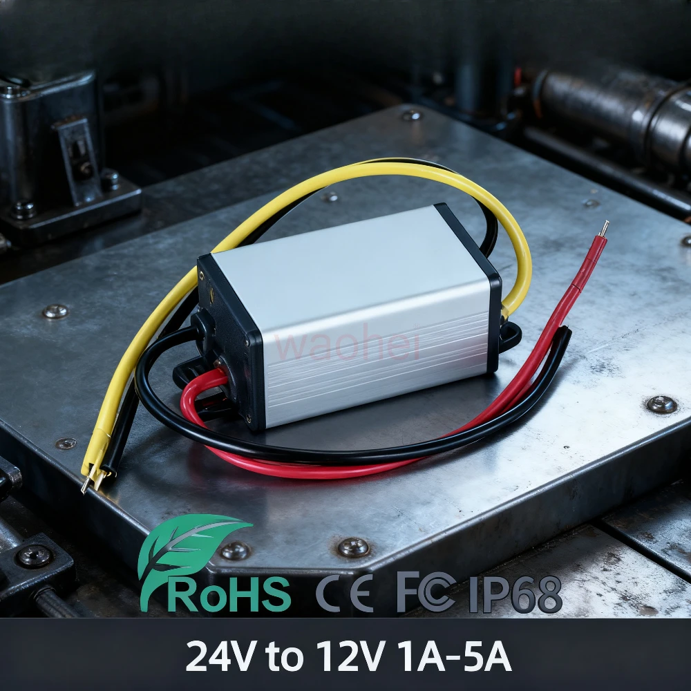 

24V to 12V 1A-5A 60W DC DC Converter Step Down Voltage Regulator Buck Model Converter supply regulator Waterproof Module CE ROHS