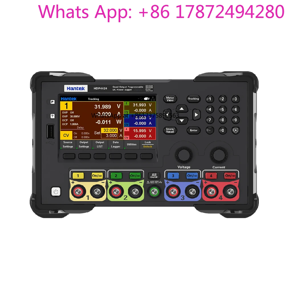 

Four Channel Linear DC Regulated Power Supply HDP4000 Programmable 4.3" Color Display 1mV 1mA 245W Output Power