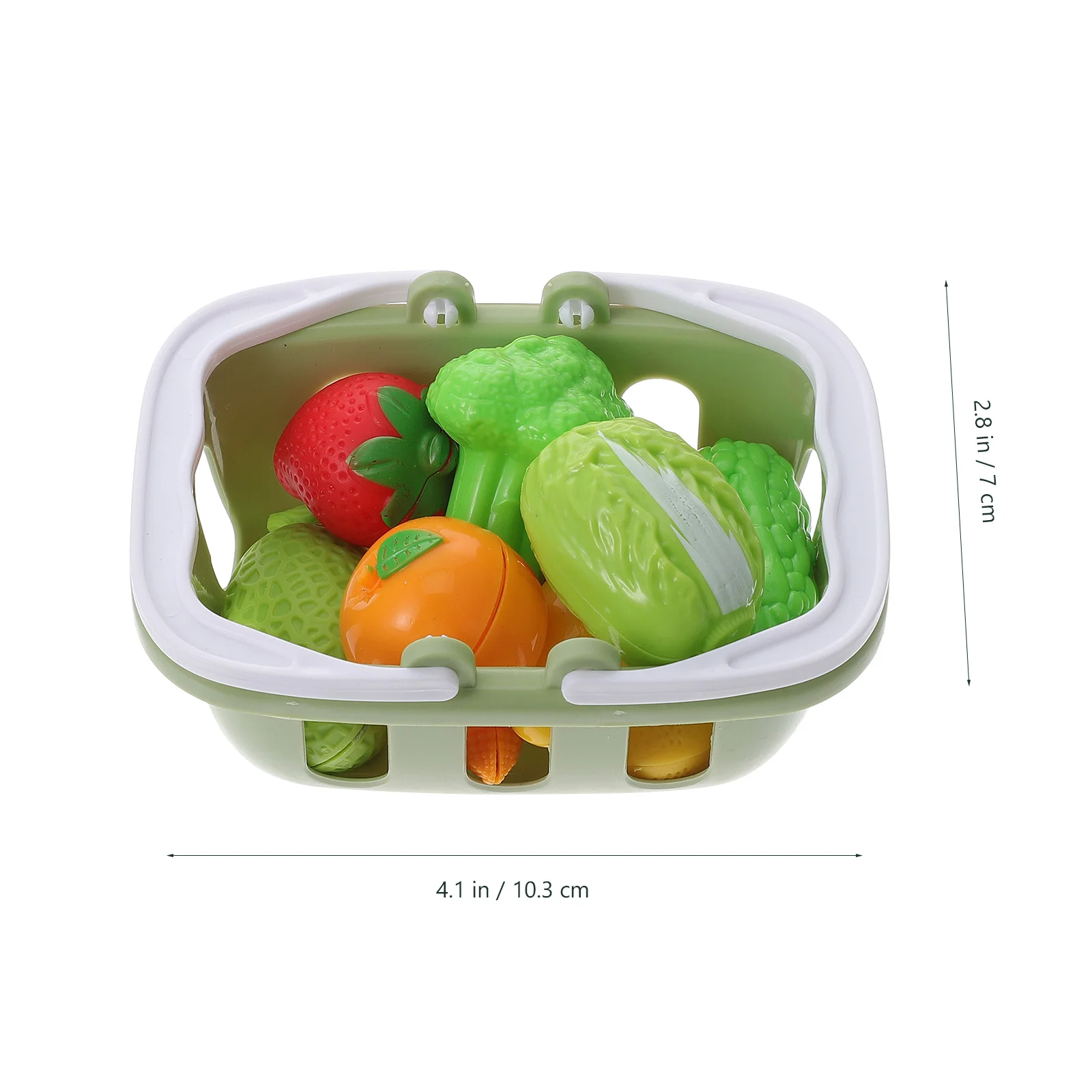 

2Sets Mini Shopping Basket Simulation Artificial Vegetable Fruit Multipurpose Handheld Candy Storage Mini Shopping Baskets