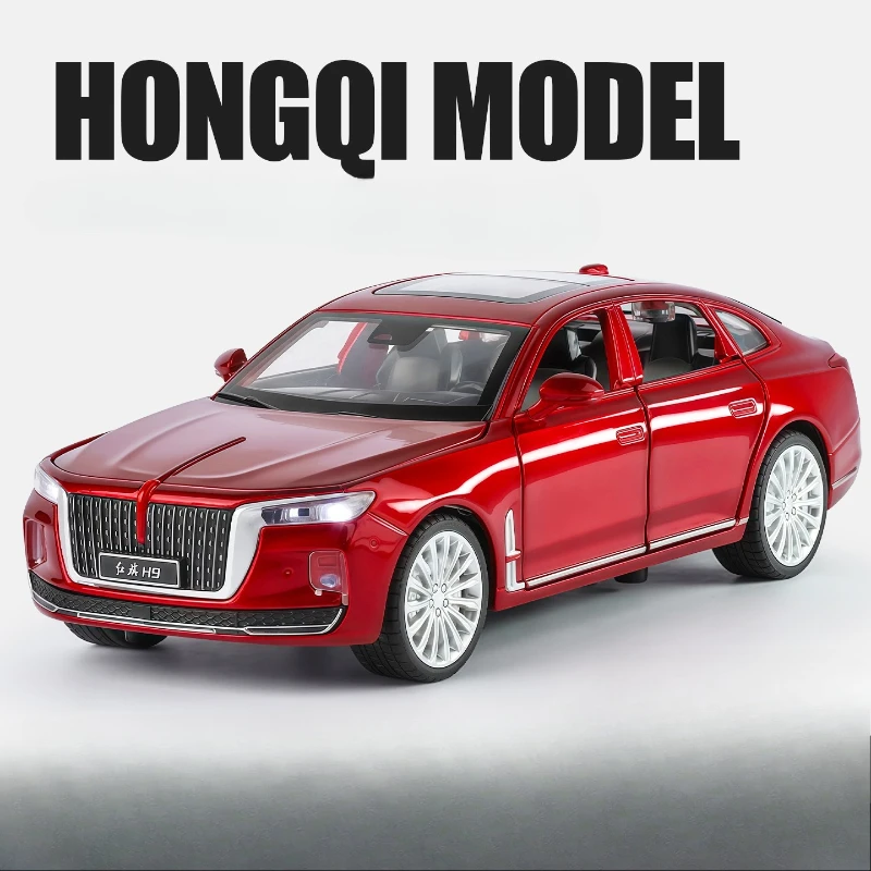 Simulation 1:32 Hongqi H9 Legierung Auto Modell Pull-Back Sound und Licht Metall Spielzeug Fahrzeug Kinder Junge Sammlung Miniatur Voiture