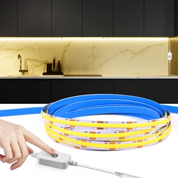 5M 10M RA90 High Density COB LED Strip Lights 24V Touch Sensor Switch Dimmable High Bright Room Kitchen Cabinet Backlight Lamp