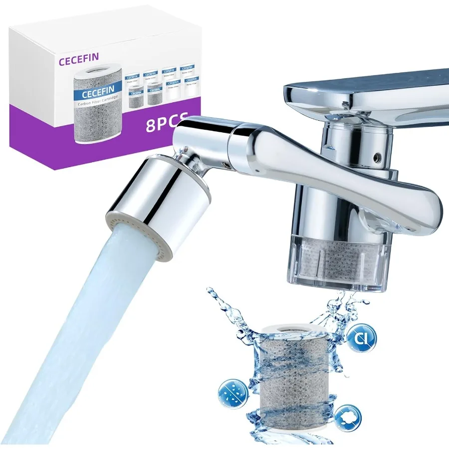 

9pcs WaterFilter Cartridges for SinkFaucet ExtenderAerator Reduce Chlorine and Impurities in Kitchen and Bathroom Brass Faucet