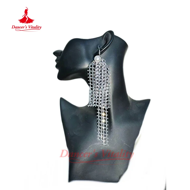 BellyDance Performance Accessories Exquisite Pearls AB Stones Earrings Dancer Competition Ornaments Earrings Dancer's Vitality