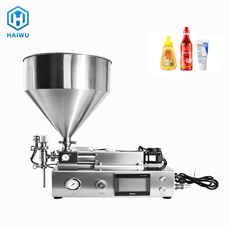 Semi Automatic Servo Driven PLC Paste Filling Machine Touch Screen Control for Sauce Butter Cream Lotion Edible Oil