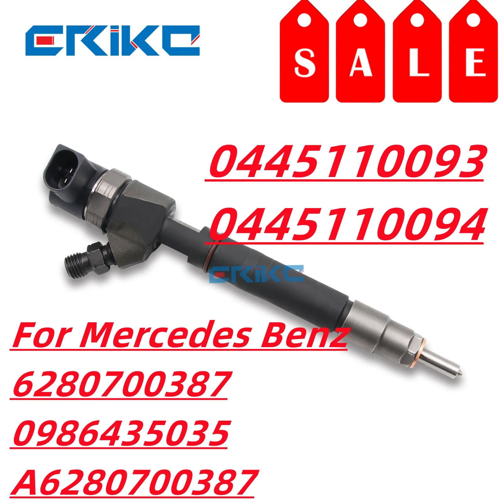 0445110093 Common Rail Injector 0 445 110 093 Diesel Fuel Injector 0445110094 Auto Fuel Injector for Mercedes A6280700387