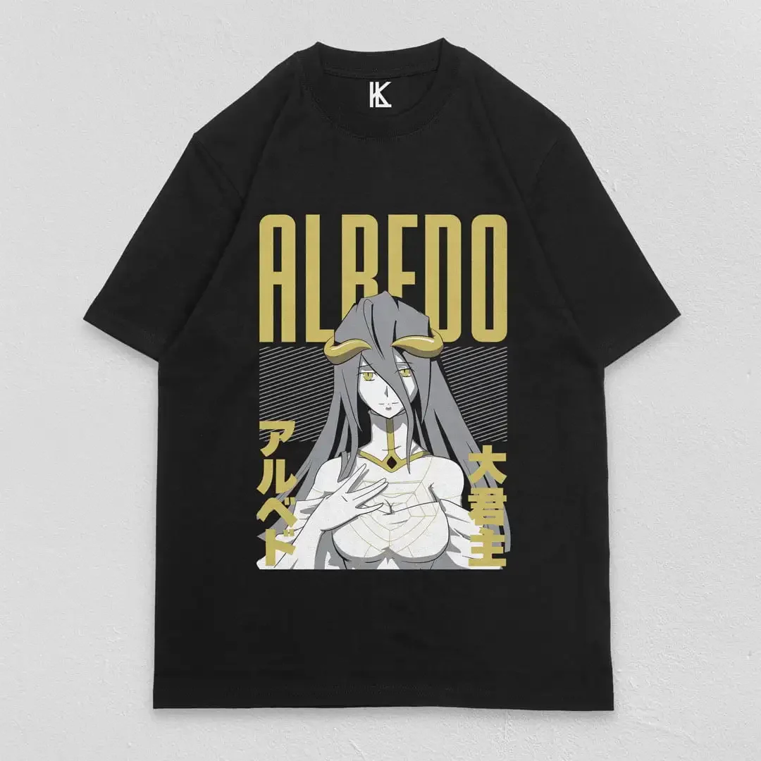 Albedo Overlord Tshirt Anime Demon Shirt Ainz T-Shirt Ooal Gown Sebas Tian Tee