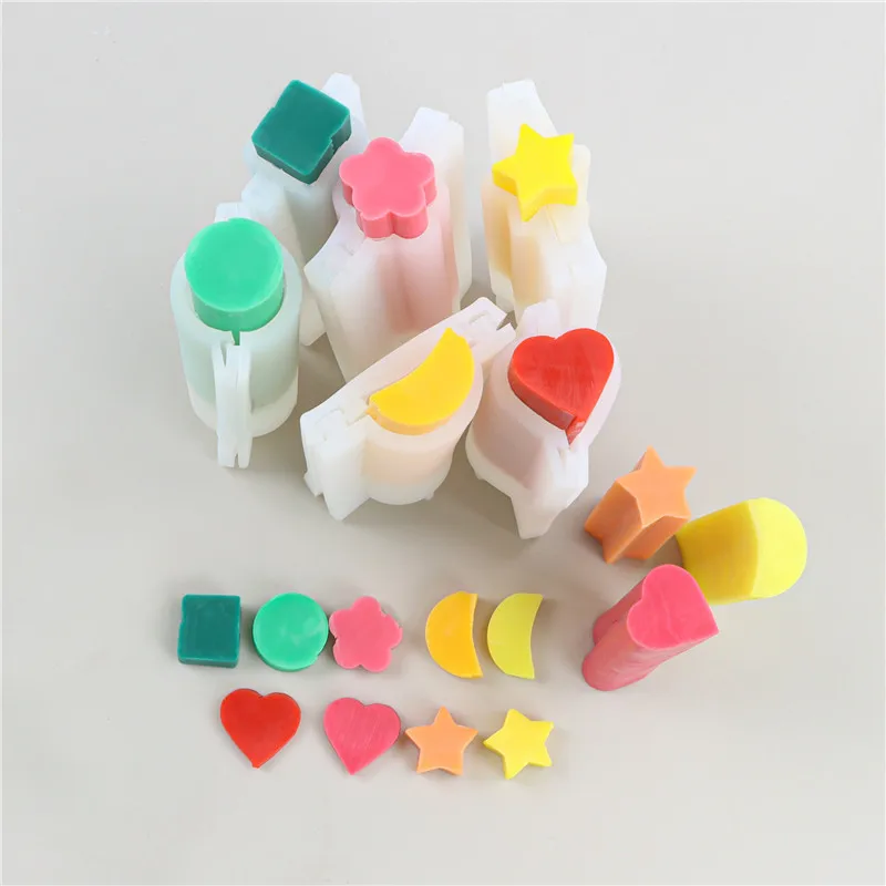 DIY Various Shapes Silicone Soap Molds Round Heart Pipe Tube Cake Chocolate Baking Molds DIY Handcraft Soap Making Tool Creative