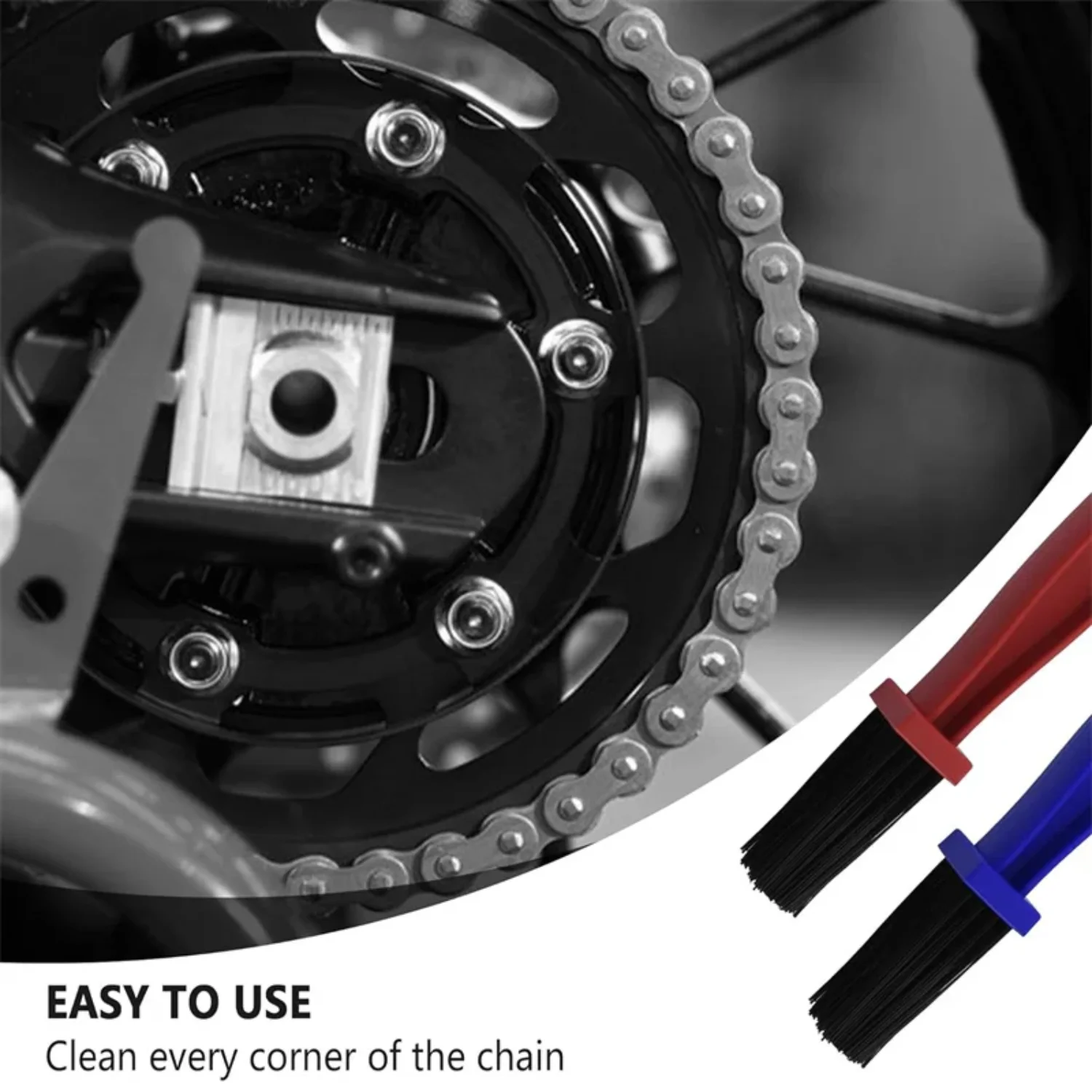 1-3Pcs Motorcycle Road Bike Chain Clean Brush Portable Chain Cleaner Bicycle Clean Motorcycle Chain Cleaner Maintenance Tool