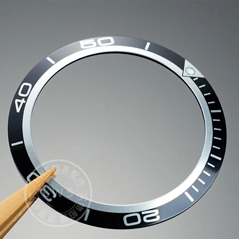 For Omega Seamaster 600 Aluminum Ring Outer Ring 38mm 41mm Outer Diameter Bezel Mouth Dial Graduated Ring Black Orange - view 5