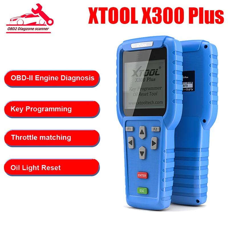 

XTOOL X300 Plus OBD2 Scanner Key Programming Tool Oil Light Reset Code Reader Support CAN BUS & UDS Protocol Free Update Online