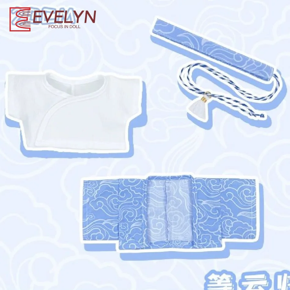 Evelyn 2 Style Japanese Kimono Outfit Accessories for 20CM Anime Cotton Doll Cute Doll Clothes for Dress up Game Clothing Gift
