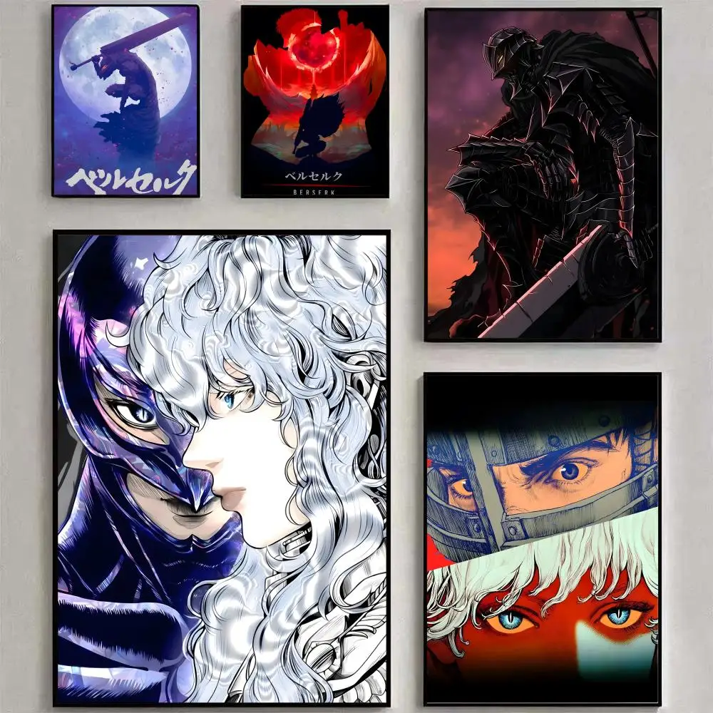 B-B-Berserk Anime-Poster, HD-wasserdichtes Leinwand-Poster, Kunst: ästhetische Wanddekoration für Zuhause, Bar und mehr