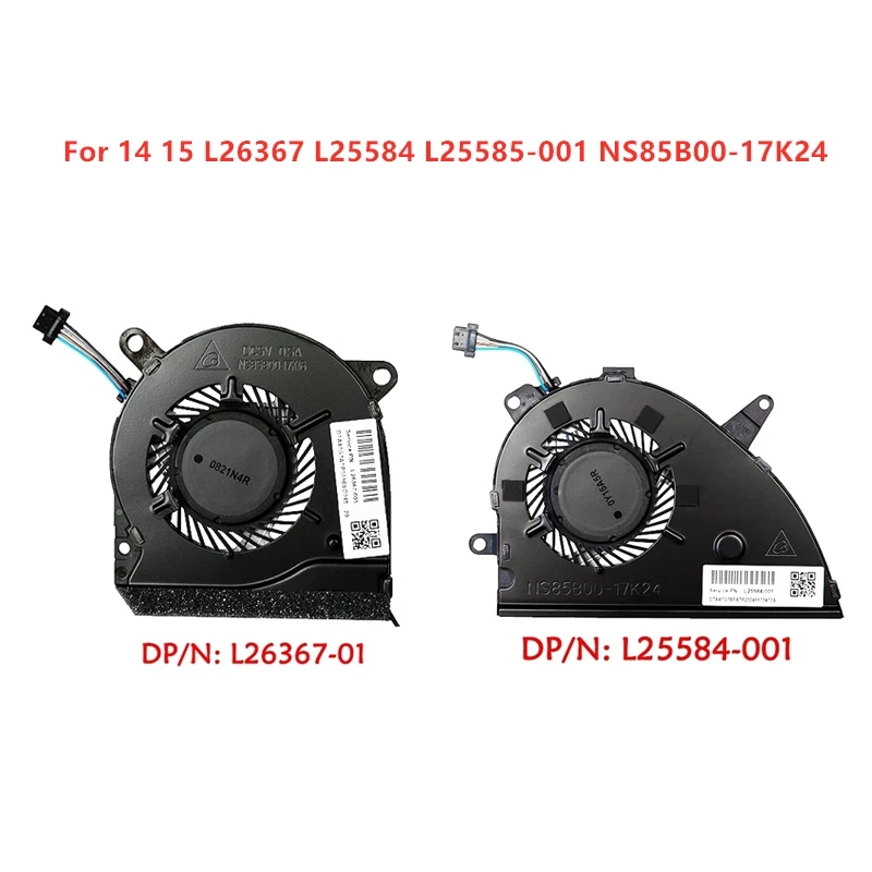 New Original Laptop CPU GPU Cooling fans For HP 14 15 L26367 L25584 L25585-001 NS85B00-17K24